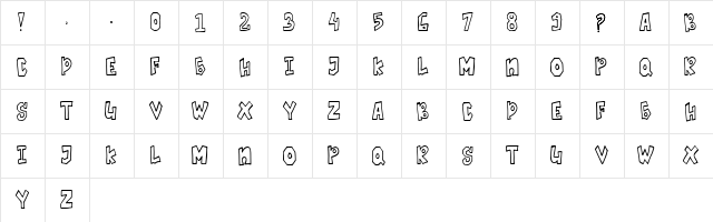 ECONOMIS Regular  glyph index