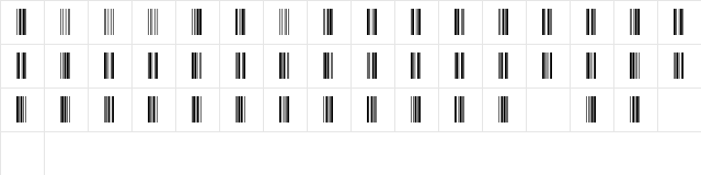 BABITA Regular  glyph index