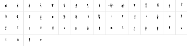 FE Win Bugs Regular  glyph index