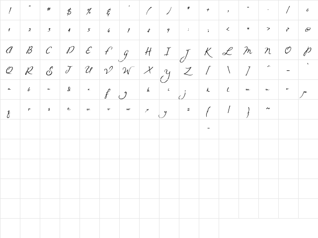 CK Legacy Regular  glyph index