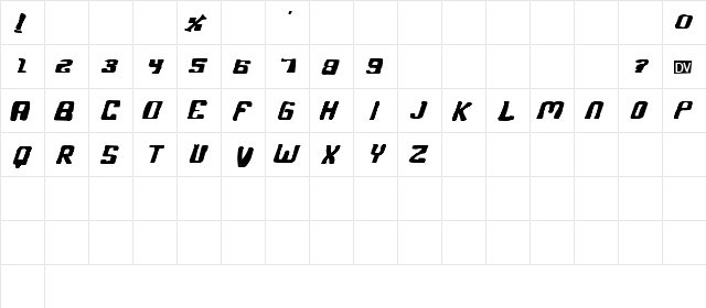 phonebook nubby  glyph index
