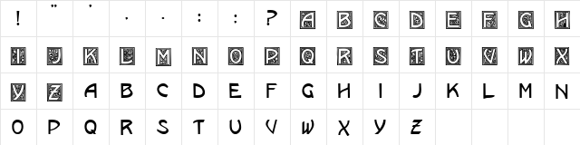 Kramer Regular  glyph index