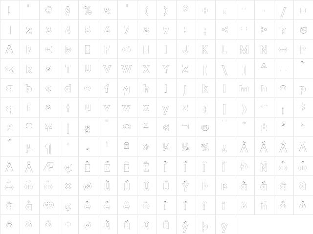 QuicksansAccurateICG Medium  glyph index