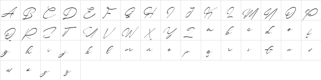 Hello Santuy Regular  glyph index