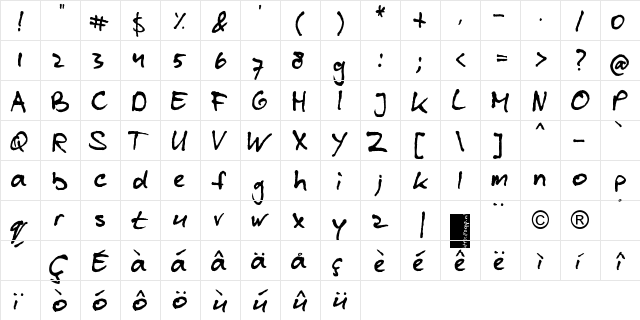 blzee Regular  glyph index