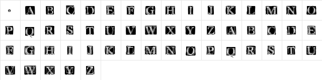 Wet Plate Regular  glyph index