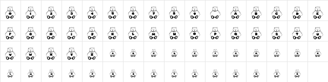 Pf_teddy_008 Normal  glyph index