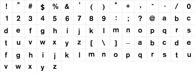 Reznor Broken  glyph index