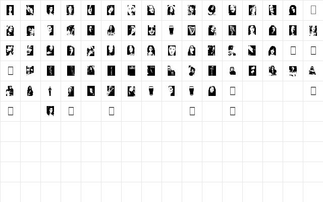 Thart_Rory_Gallagher Regular  glyph index