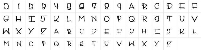 ELREYLUIS Regular  glyph index