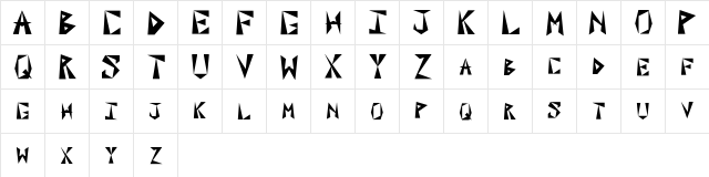 Paxil Initials Regular  glyph index