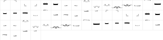 Bunda Swash Regular  glyph index