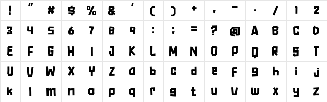 Low Batt Regular  glyph index