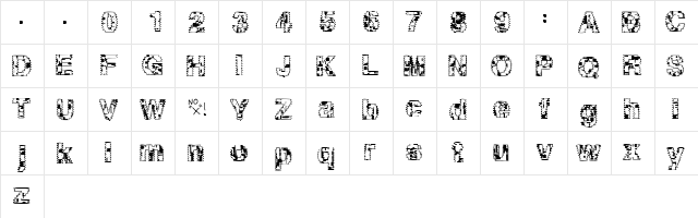 Asylum Regular  glyph index