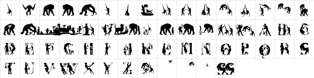 MKapish Regular  glyph index