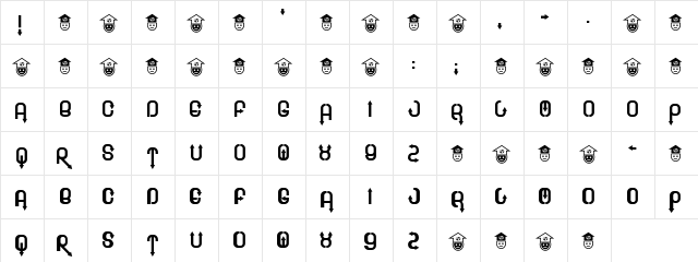 Blee Regular  glyph index