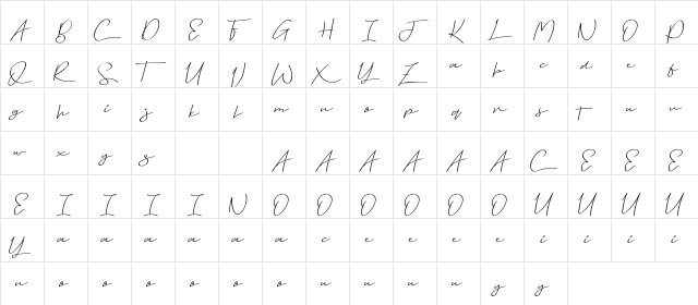 Great Devotion Demo Regular  glyph index