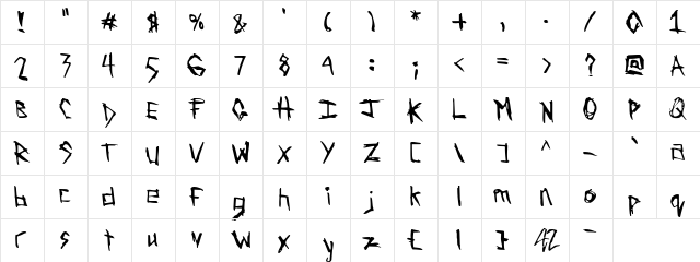 FSO obliterate Regular  glyph index