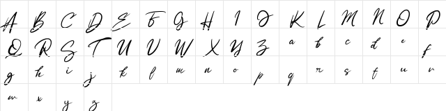 Osage FREE Regular  glyph index