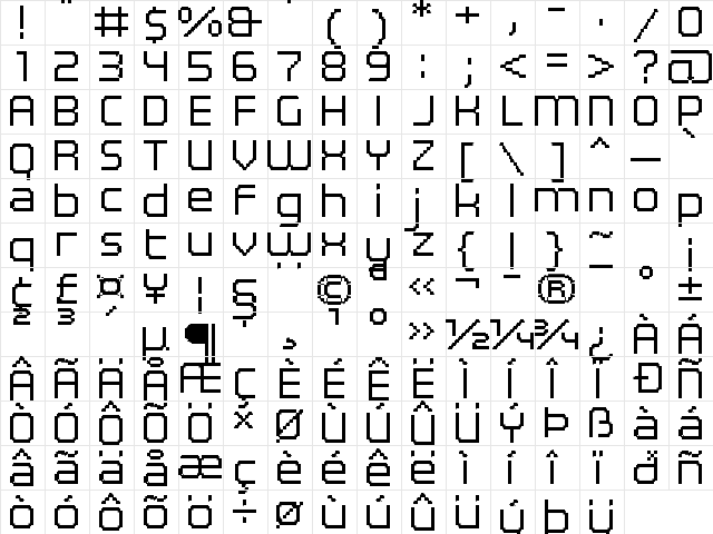 UF Elementar Basica 13.11.5 a Regular  glyph index