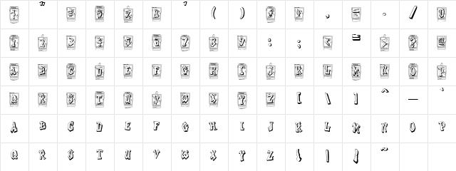 LDJ Locker Graffiti Regular  glyph index