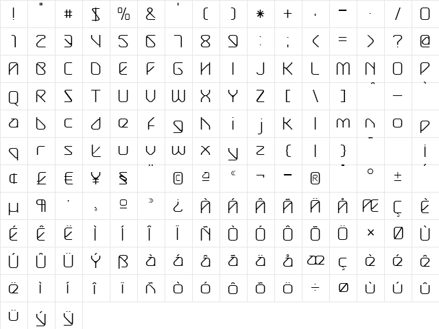 Exhaust Light  glyph index