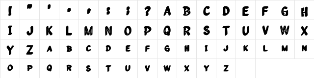 Newborn Regular  glyph index