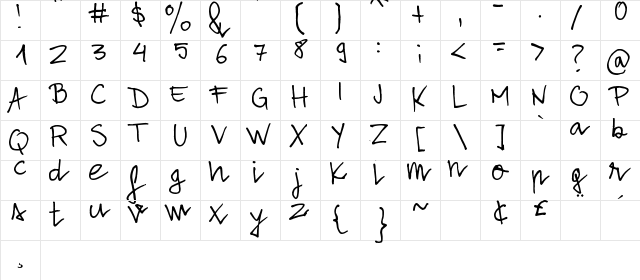 Alone Strand Regular  glyph index