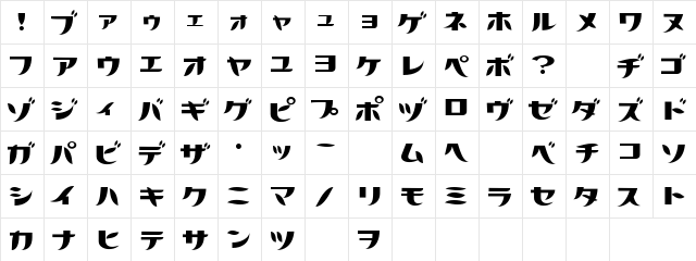 CitrusFruits Regular  glyph index