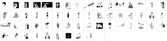 ClassicBats Regular  glyph index