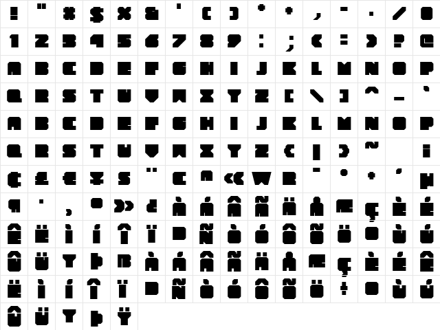 Novum ExtraBold  glyph index