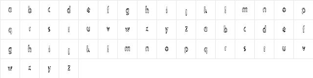 lurker Regular  glyph index