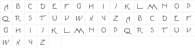 Pepin Press Caps-FA246 Regular  glyph index