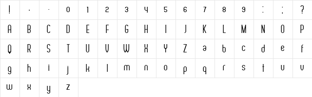 Adelino Light  glyph index