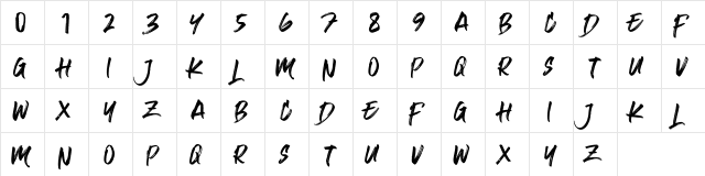 Kulan Regular  glyph index