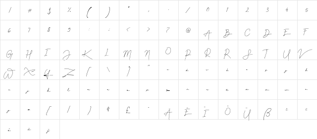 Gellattik Janggan Regular  glyph index