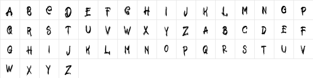 Jocker FREE Regular  glyph index