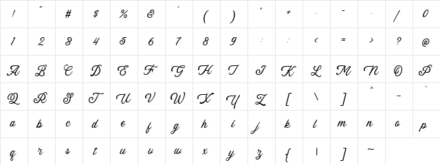 Linkgray DEMO Regular  glyph index