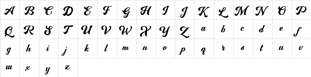 VinesDay FREE Regular  glyph index