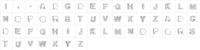 HellYeah Medium  glyph index