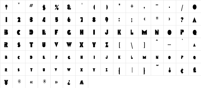 Devendra Cn Regular  glyph index