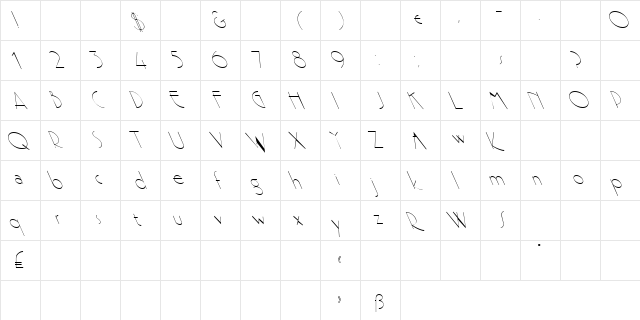 Goodman 2 Regular  glyph index