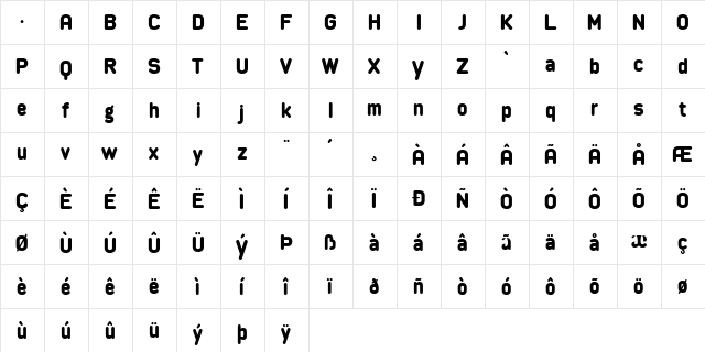 Longdoosi Personal Use RegularPersonalUse  glyph index