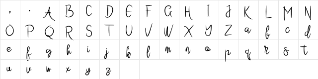 Adhelphia Regular  glyph index
