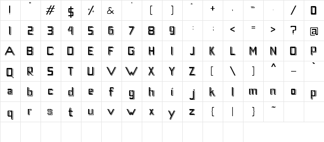 Graphics Sans Regular  glyph index