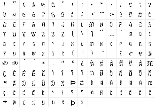 FZ UNIQUE 27 STRIPED EX Normal  glyph index
