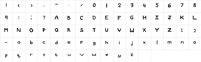 Radot Regular  glyph index