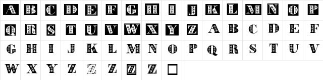 ToleCaps Regular  glyph index