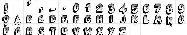 Famous Oldies Regular  glyph index