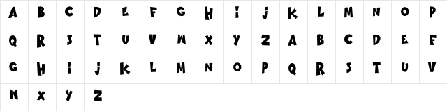 BROMO Regular  glyph index